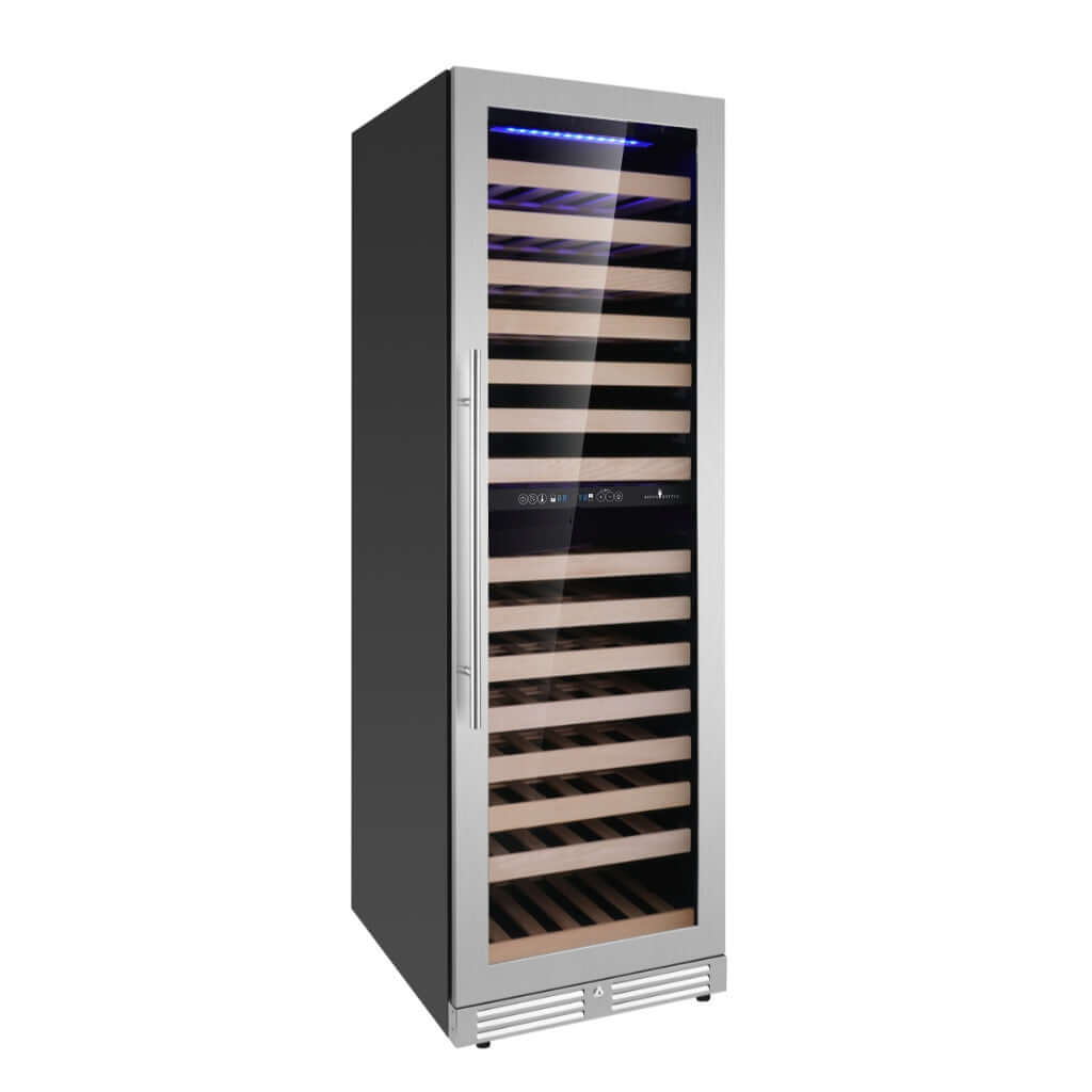 Kings Bottle Dual Zone Upright Low - E Glass Door Large Wine Cooler KBU425DX - Kings Bottle - Buy at Wine Coolers Online