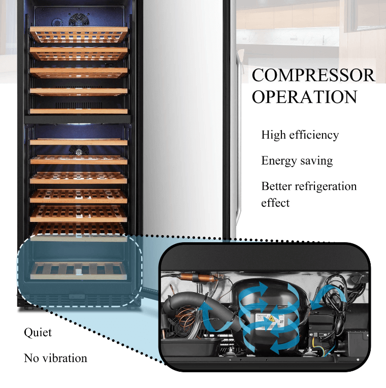 Lanbo 141 Bottle Dual Zone Wine Cooler LW142D - Lanbo - Buy at Wine Coolers Online