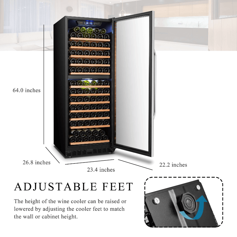 Lanbo 141 Bottle Dual Zone Wine Cooler LW142D - Lanbo - Buy at Wine Coolers Online