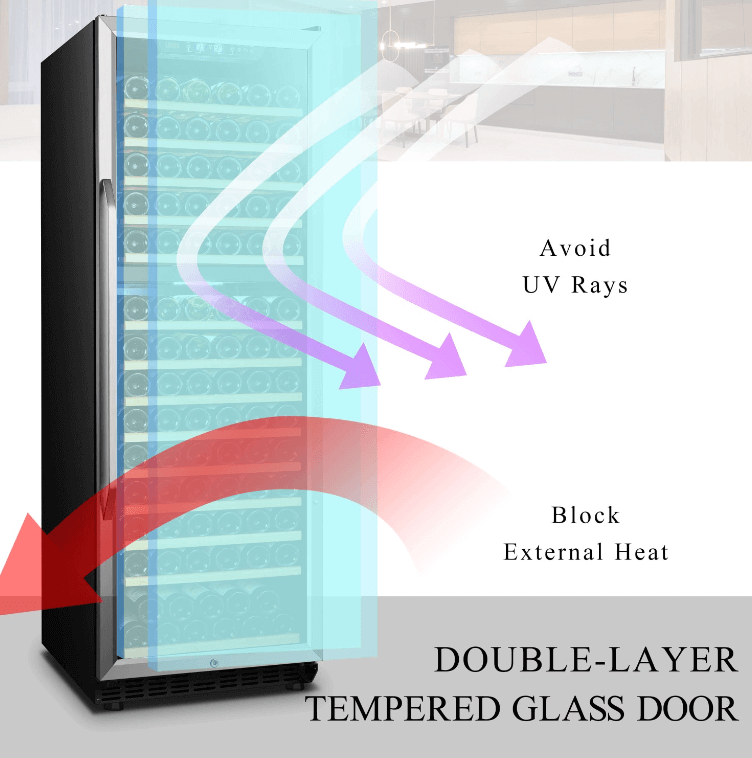 Lanbo 154 Bottle Dual Zone Wine Cooler LW165D - Lanbo - Buy at Wine Coolers Online