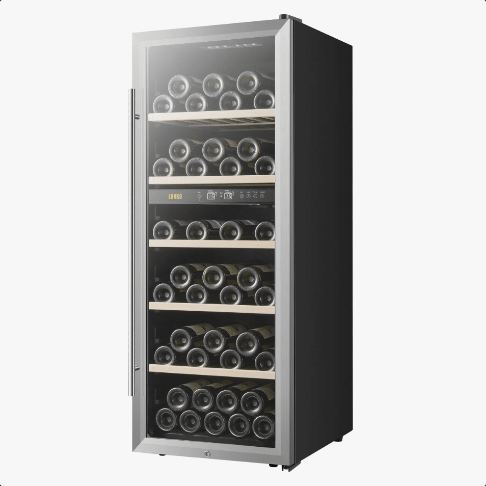 Lanbo 20 Inch 64 Bottle Dual Zone Freestanding Wine Cooler - LW80D - Lanbo - Buy at Wine Coolers Online