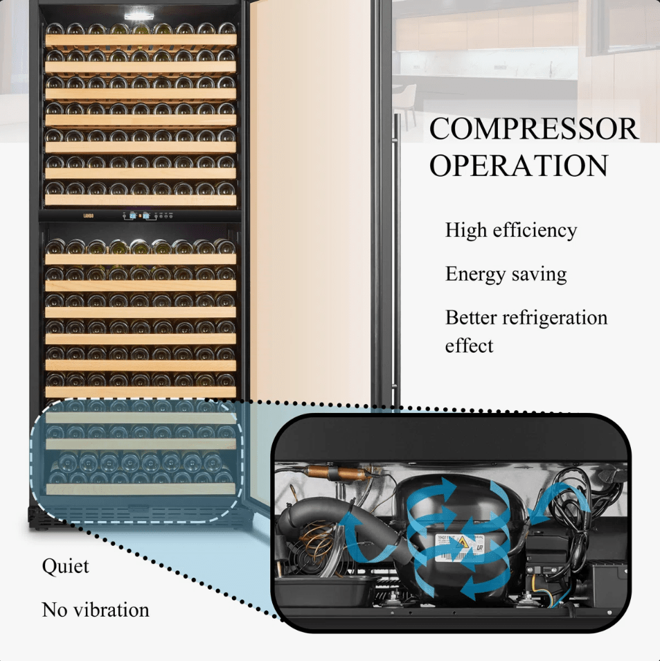Lanbo 287 Bottle Dual Zone Wine Cooler - LW306D - Lanbo - Buy at Wine Coolers Online