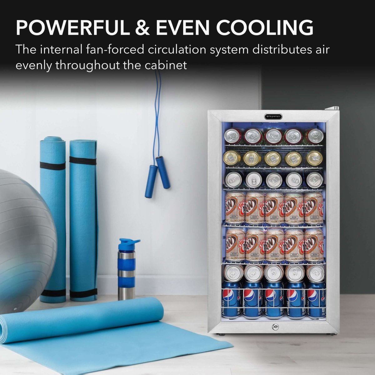 Whynter 17" 120 Can Capacity Beverage Refrigerator Stainless Steel Door - Whynter - Buy at Wine Coolers Online