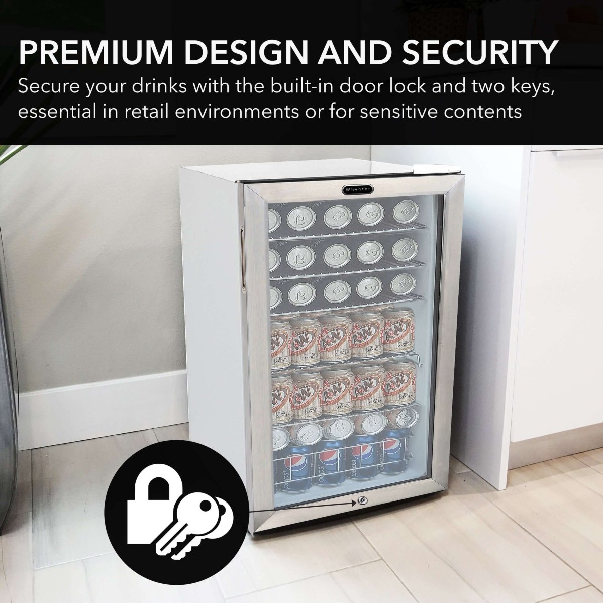 Whynter 17" 120 Can Capacity Beverage Refrigerator Stainless Steel Door - Whynter - Buy at Wine Coolers Online