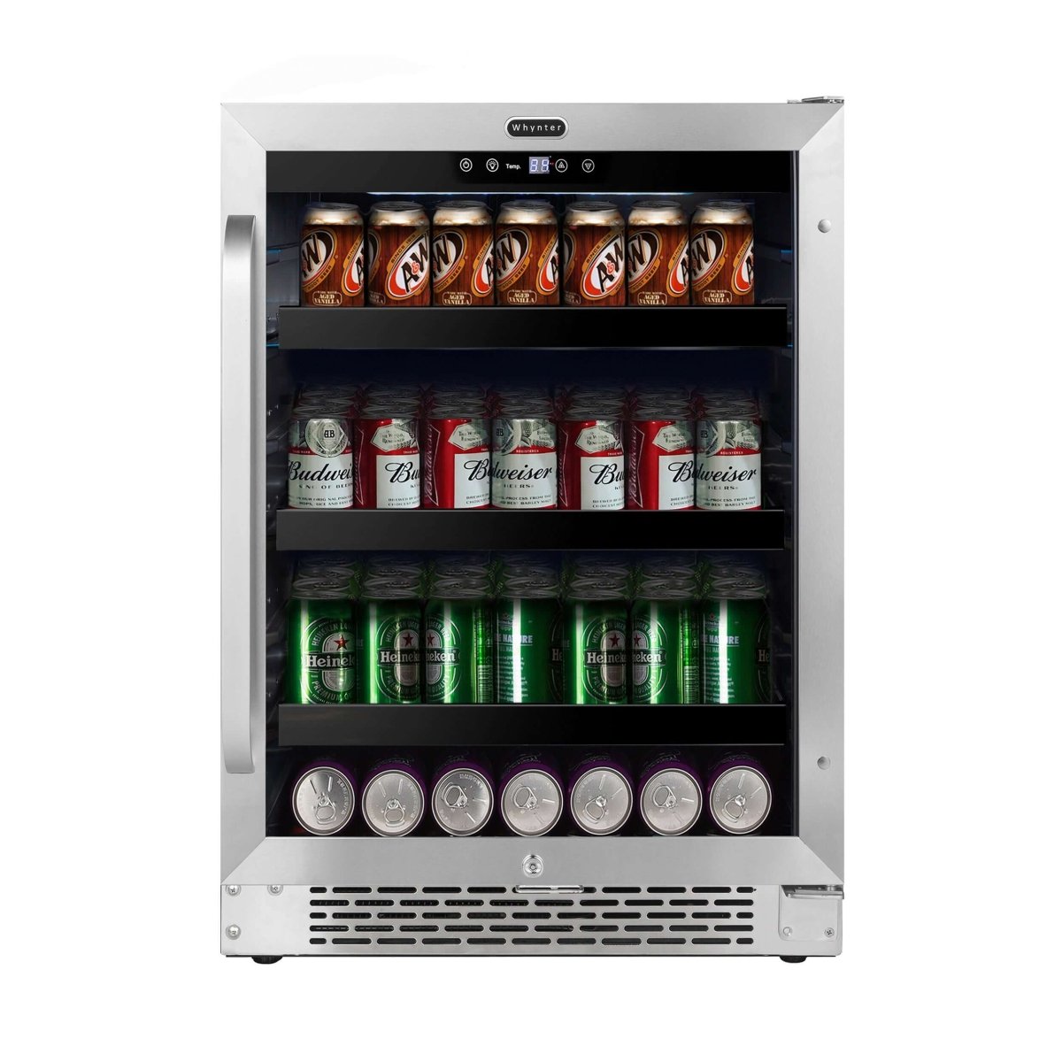 Whynter 24″ Built - In 182 Can Under - Counter Stainless Steel Beverage Refrigerator/Cooler BBR - 148SB - Whynter - Buy at Wine Coolers Online