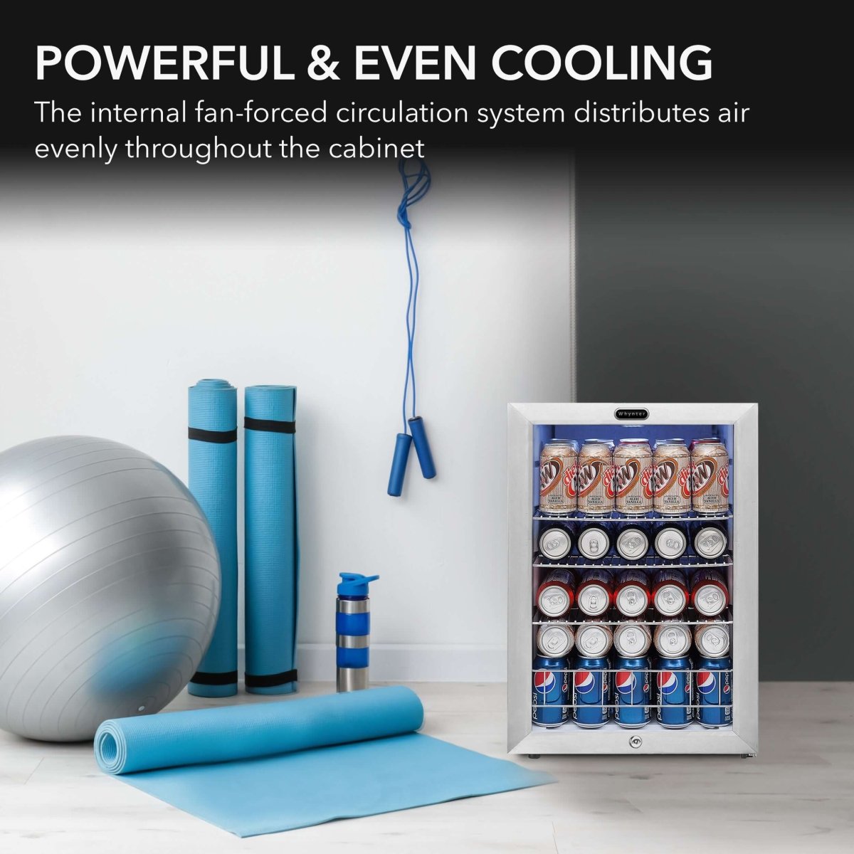 Whynter BR - 091WS 17″ 90 Can Freestanding Stainless Beverage Refrigerator/Cooler - Whynter - Buy at Wine Coolers Online