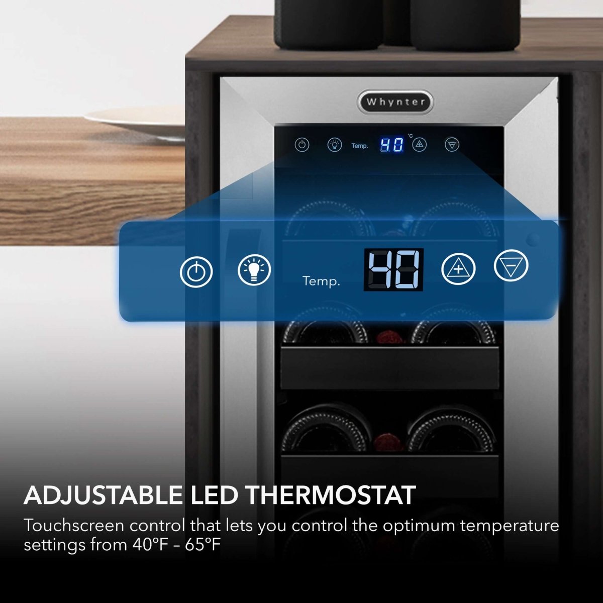 Whynter BWR - 208SB 12″ Built - In 20 Bottle Under - counter Stainless Steel Wine Refrigerator - Whynter - Buy at Wine Coolers Online