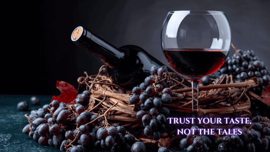 Wine glass , wine bottle and grapes on a table