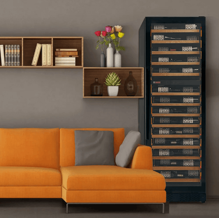 Free Standing wine cooler in living room