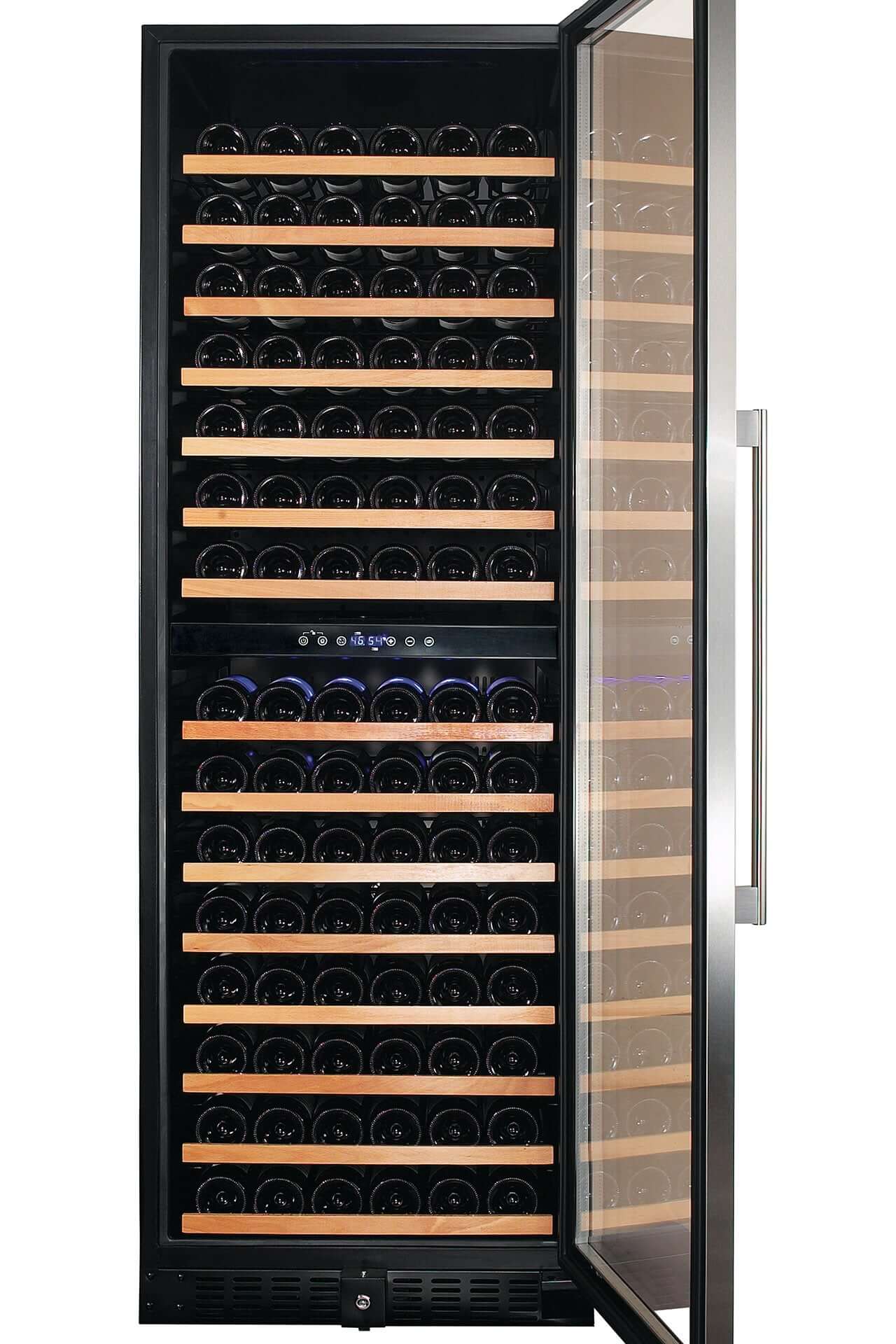 Smith & Hanks 166 Bottle Dual Zone Stainless Steel Wine Refrigerator