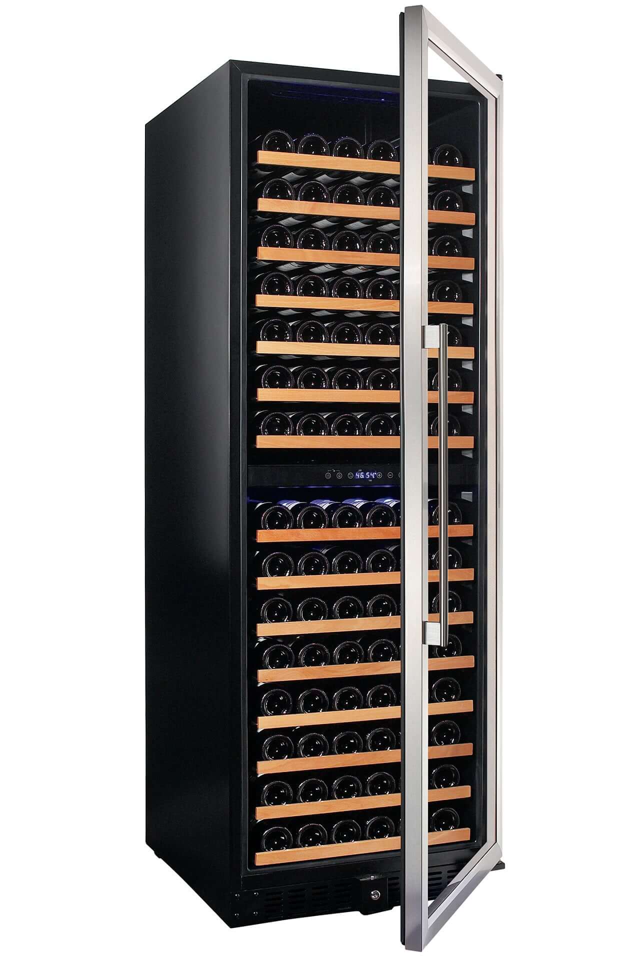 Smith & Hanks 166 Bottle Dual Zone Stainless Steel Wine Refrigerator