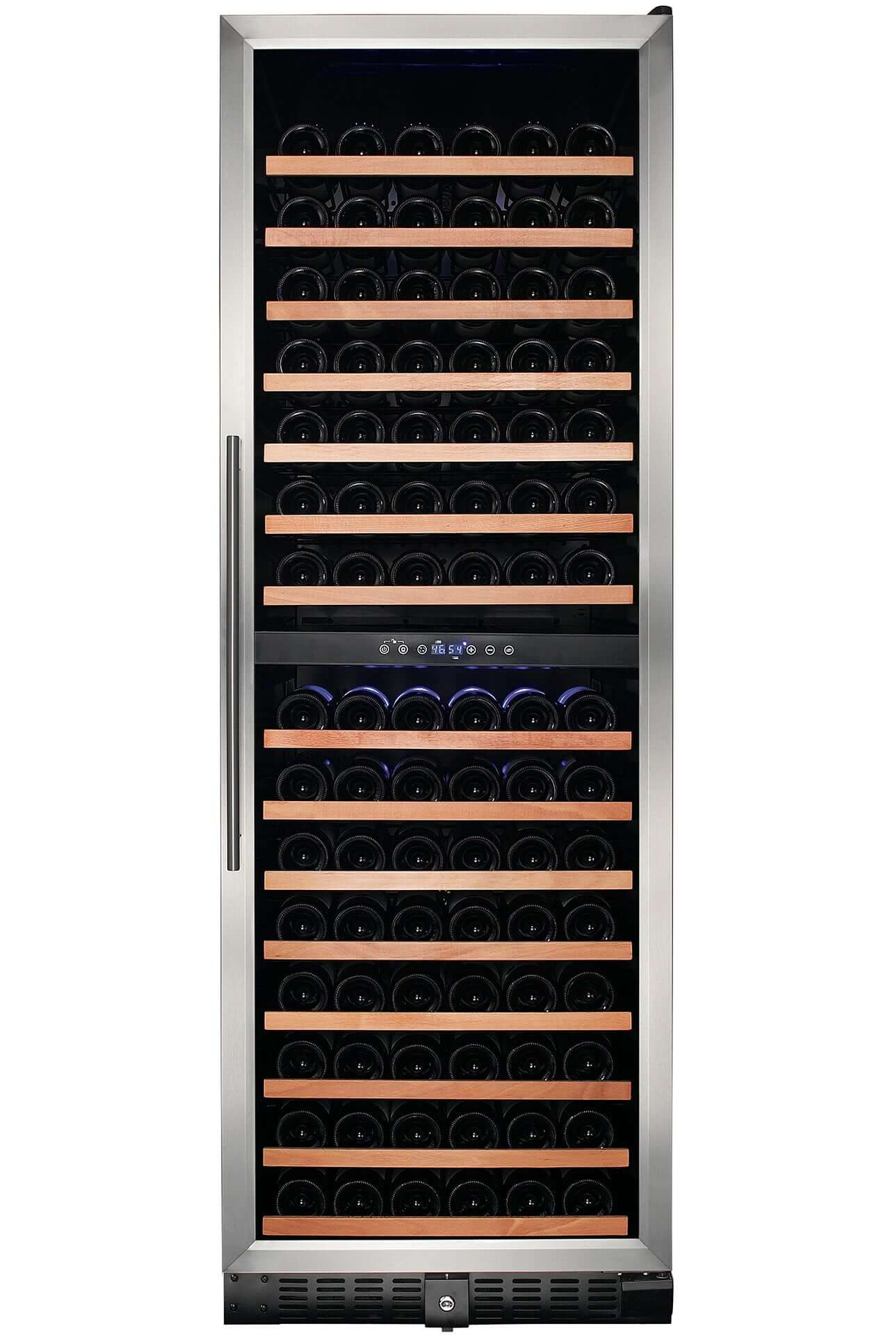 Smith & Hanks 166 Bottle Dual Zone Stainless Steel Wine Refrigerator