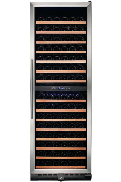 Smith & Hanks 166 Bottle Dual Zone Stainless Steel Wine Refrigerator