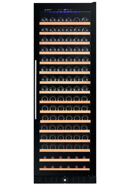 Smith & Hanks 166 Bottle Single Zone Black Glass Wine Refrigerator/Cooler