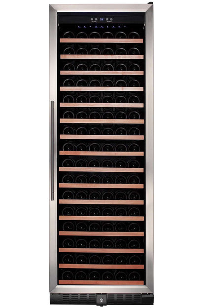 Smith & Hanks 166 Bottle Single Zone Stainless Steel Wine Refrigerator/Cooler