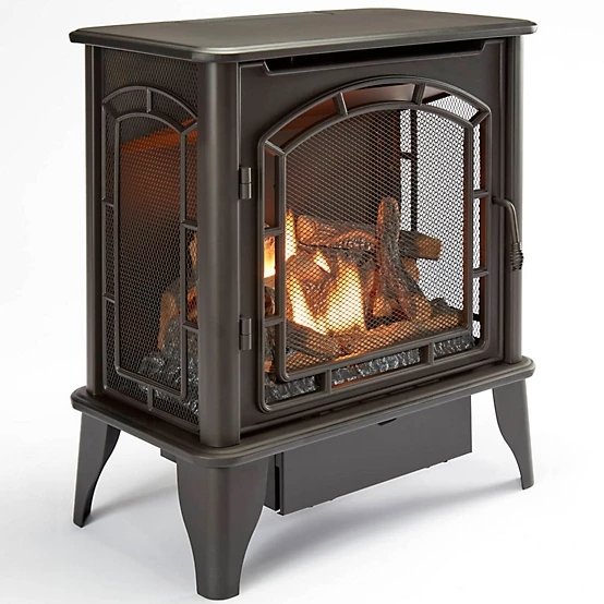 Bluegrass Living Panorama Vent Free Dual Fuel 3-Sided Gas Stove BTSD23RT