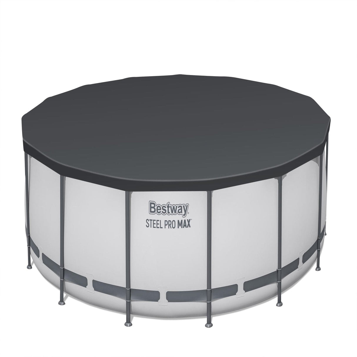 Bestway Steel Pro MAX 10 Foot x 30 Inch Round Metal Frame Above Ground Outdoor Backyard Swimming Pool Set with 330 GPH Filter Pump