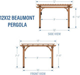 Backyard Discovery Beaumont Freestanding Pergola 2101579COM