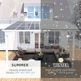 Aecojoy 12 ft x 12 ft White Aluminum Pergola with Canopy