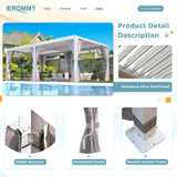 EROMMY 12’x24′ Outdoor Louvered Pergola Gazebo