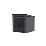 Suncast Modernist 7 ft. x 7 ft. Resin Vertical Pent Storage Shed with Floor Kit
