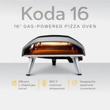 Ooni Koda 16 Natural Gas Pizza Oven – 28mbar Natural Gas Outdoor Oven, Makes 16 Inch Pizzas