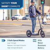 Hiboy MAX Pro Electric Scooter, 46.6 Mi Long Range, 22 MPH Power by 650W MAX Motor, 11” Pneumatic Tires, Split Hub Design, Dual Suspension, 265lbs MAX Load, Commuting Electric Scooter for Adults