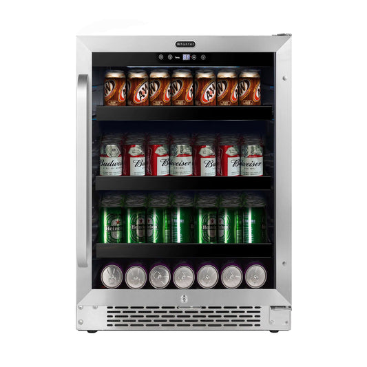 24″ Built-In 182 Can Under-Counter Stainless Steel Beverage Refrigerator | BBR-148SB