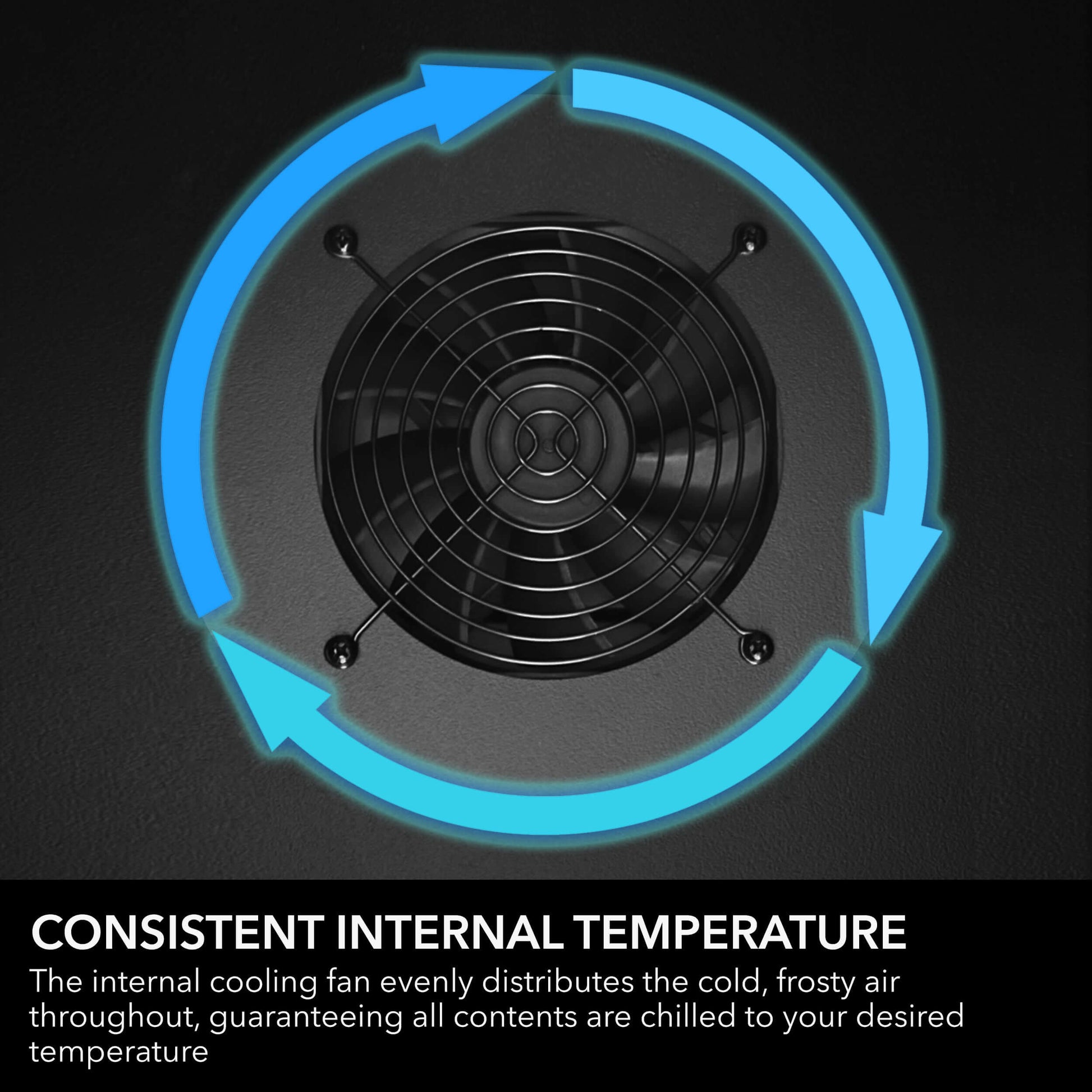 12″ Built-In 75 Can Under-Counter Stainless Steel Beverage Refrigerator/Cooler image of interior cooling fan | BBR638-SB