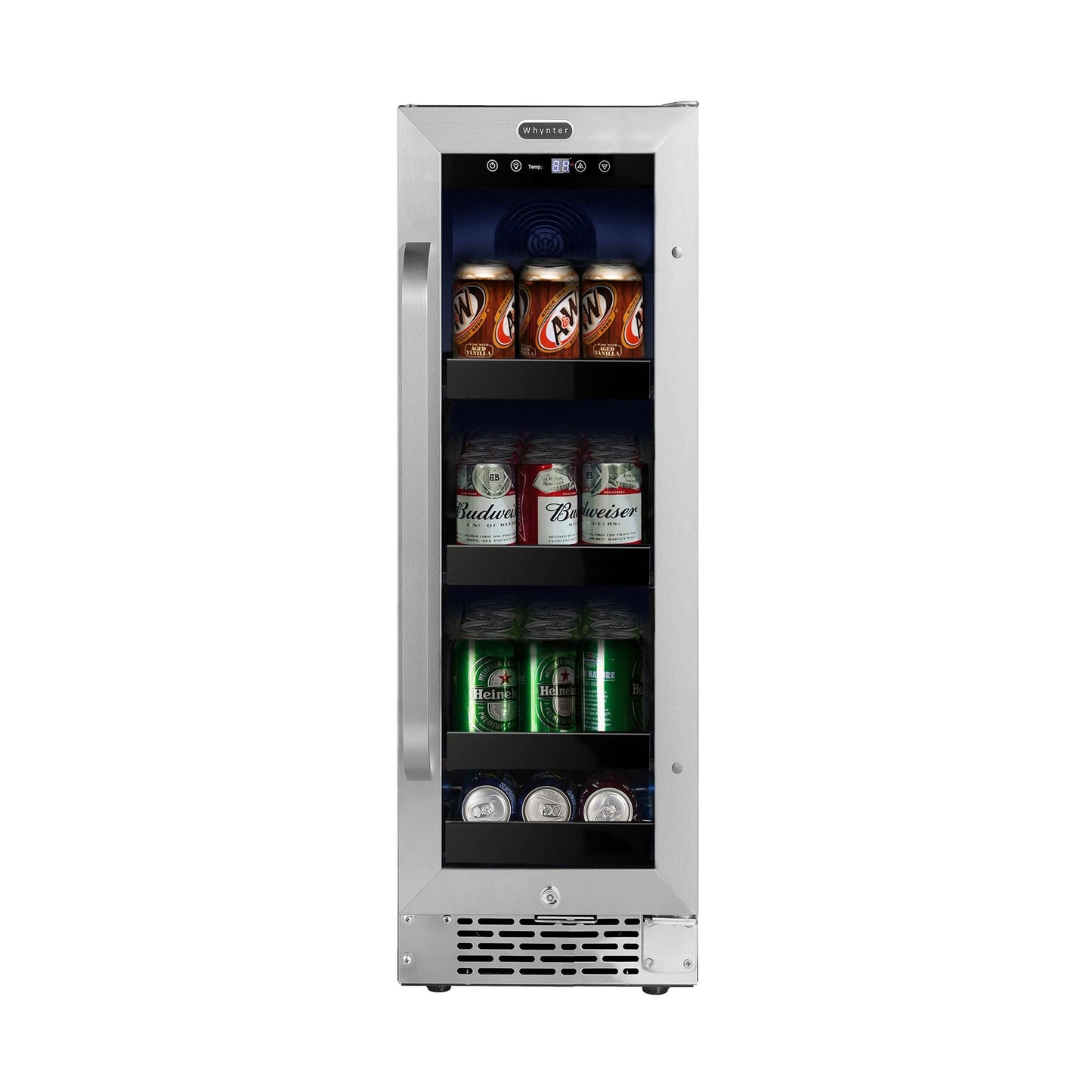 12″ Built-In 75 Can Under-Counter Stainless Steel Beverage Refrigerator/Cooler | BBR638-SB