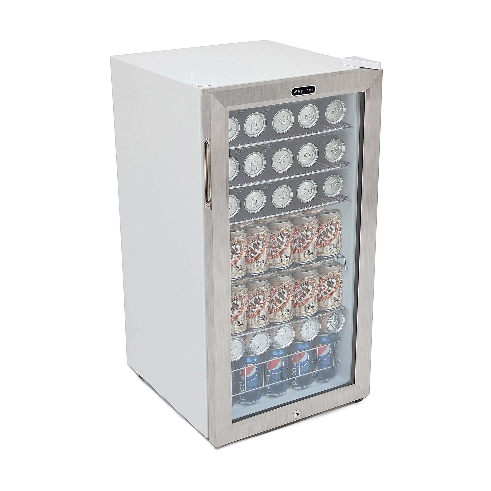 Whynter 17" 120 Can Capacity Beverage Refrigerator with Stainless Steel Door 