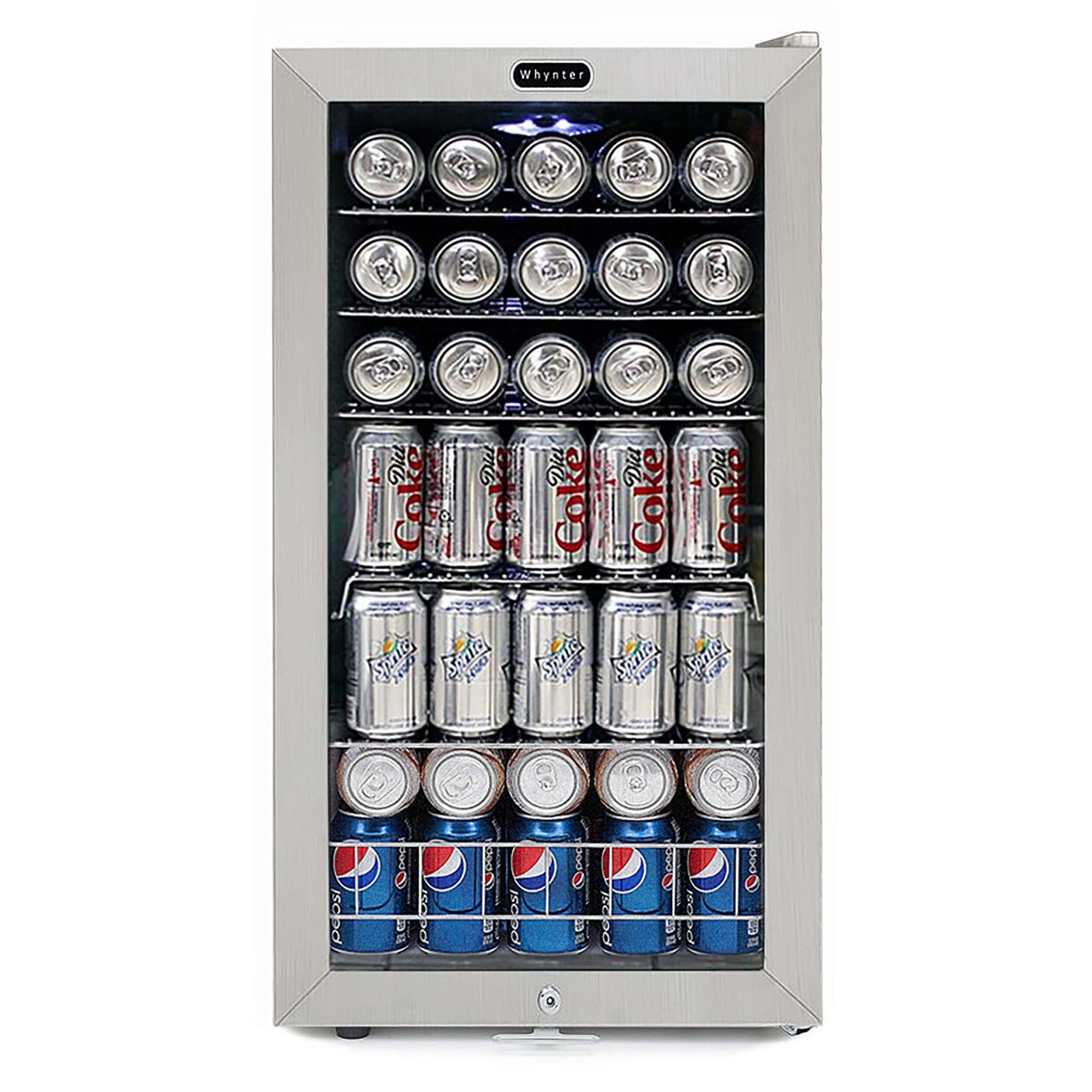 Whynter 17" 120 Can Capacity Beverage Refrigerator with Stainless Steel Door