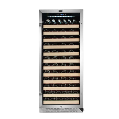 24″ 100 Bottle Large Capacity Built-in Stainless Steel Wine Cooler BWR-1002SD