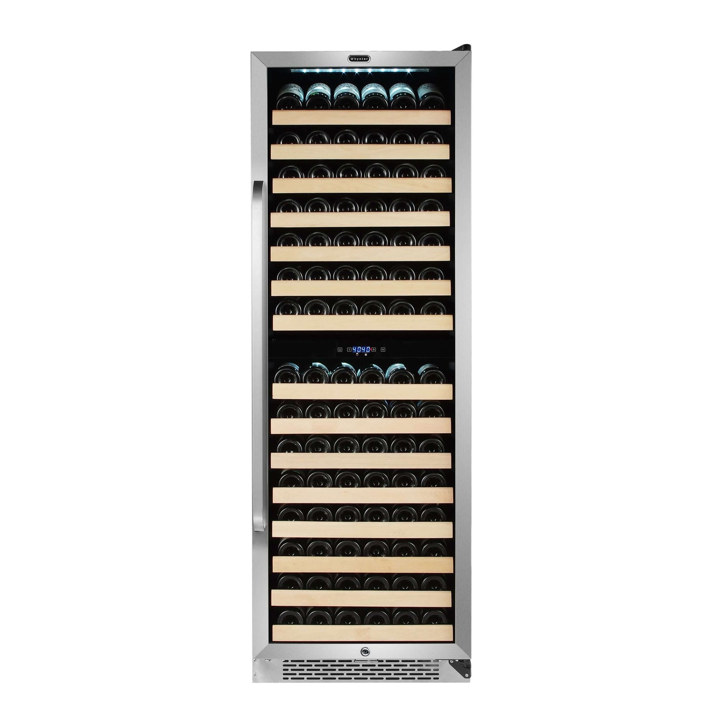 24″ 166 Bottle Large Capacity Built-in Stainless Steel Wine Cooler/Refrigerator | BWR-1642DZ