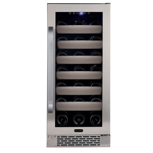 15″ 33 Bottle Seamless Stainless Steel Door Single Zone Built-in Wine Refrigerator/Cooler BWR-331SL