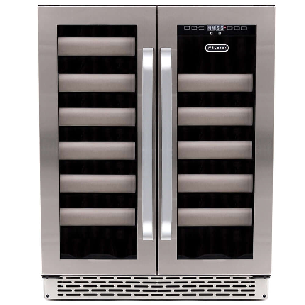 40 Bottle Seamless Stainless Steel Door Dual Zone Built-in Wine Refrigerator/Cooler BWR-401DS