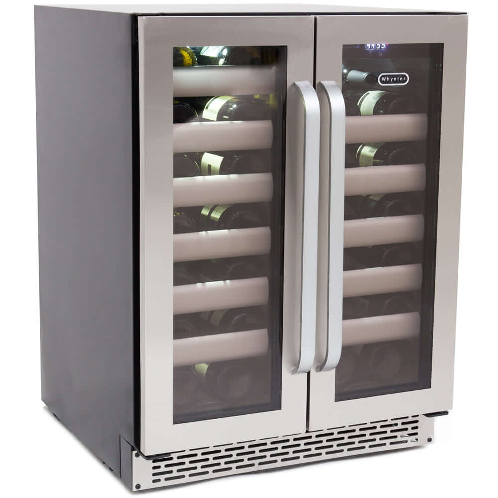 40 Bottle Seamless Stainless Steel Door Dual Zone Built-in Wine Refrigerator/Cooler BWR-401DS