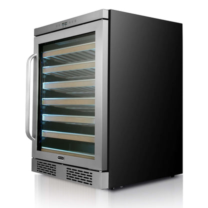 24" 54 Bottle Stainless Steel Built-in Whynter Elite Spectrum LightShow Refrigerator/Cooler BWR-545XS