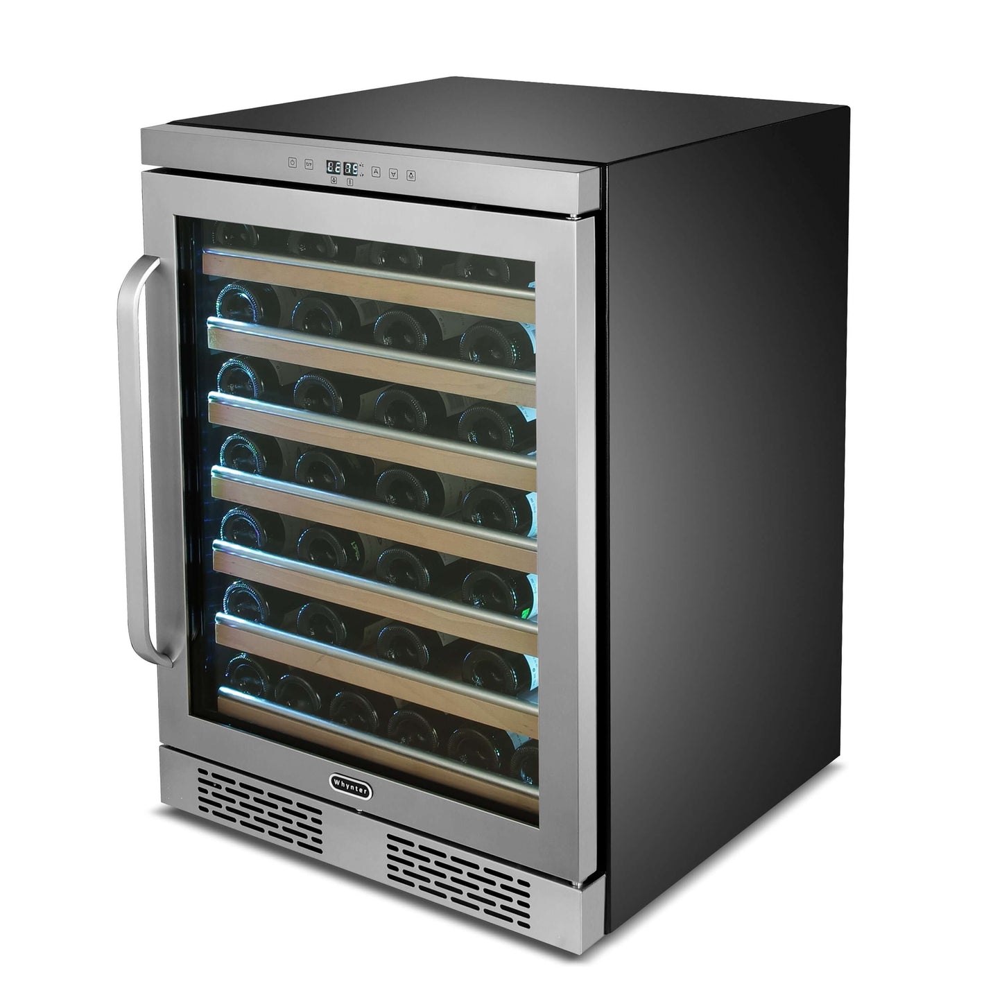 24" 54 Bottle Stainless Steel Built-in Whynter Elite Spectrum LightShow Refrigerator/Cooler BWR-545XS