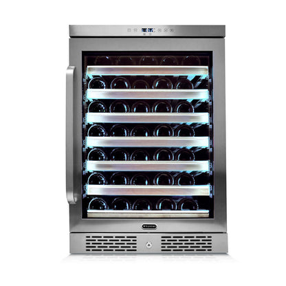 24" 54 Bottle Stainless Steel Built-in Whynter Elite Spectrum LightShow Refrigerator/Cooler BWR-545XS