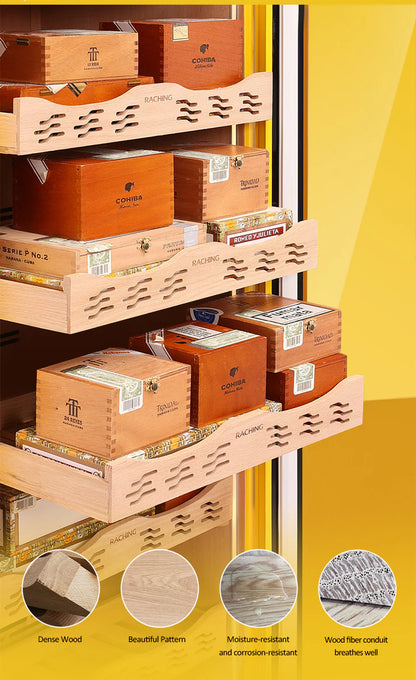 Raching COH300A Premium Oak Cigar Humidor Cabinet | 1100+ Cigars