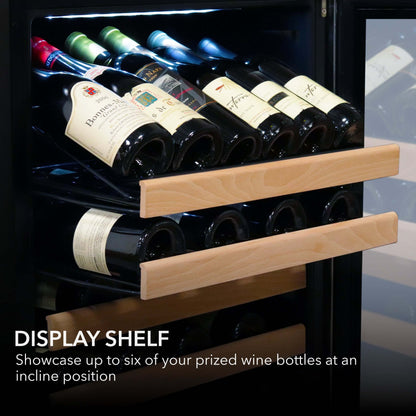 92 Bottle Built-in Large Capacity Stainless Steel Dual Zone Compressor Wine Refrigerator BWR-0922DZ Image of shelves