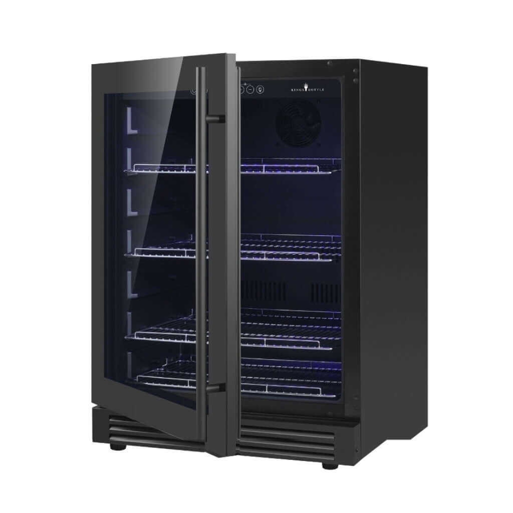 24 Inch Under Counter LOW-E Glass Door Beer Fridge KBU145BX-FG