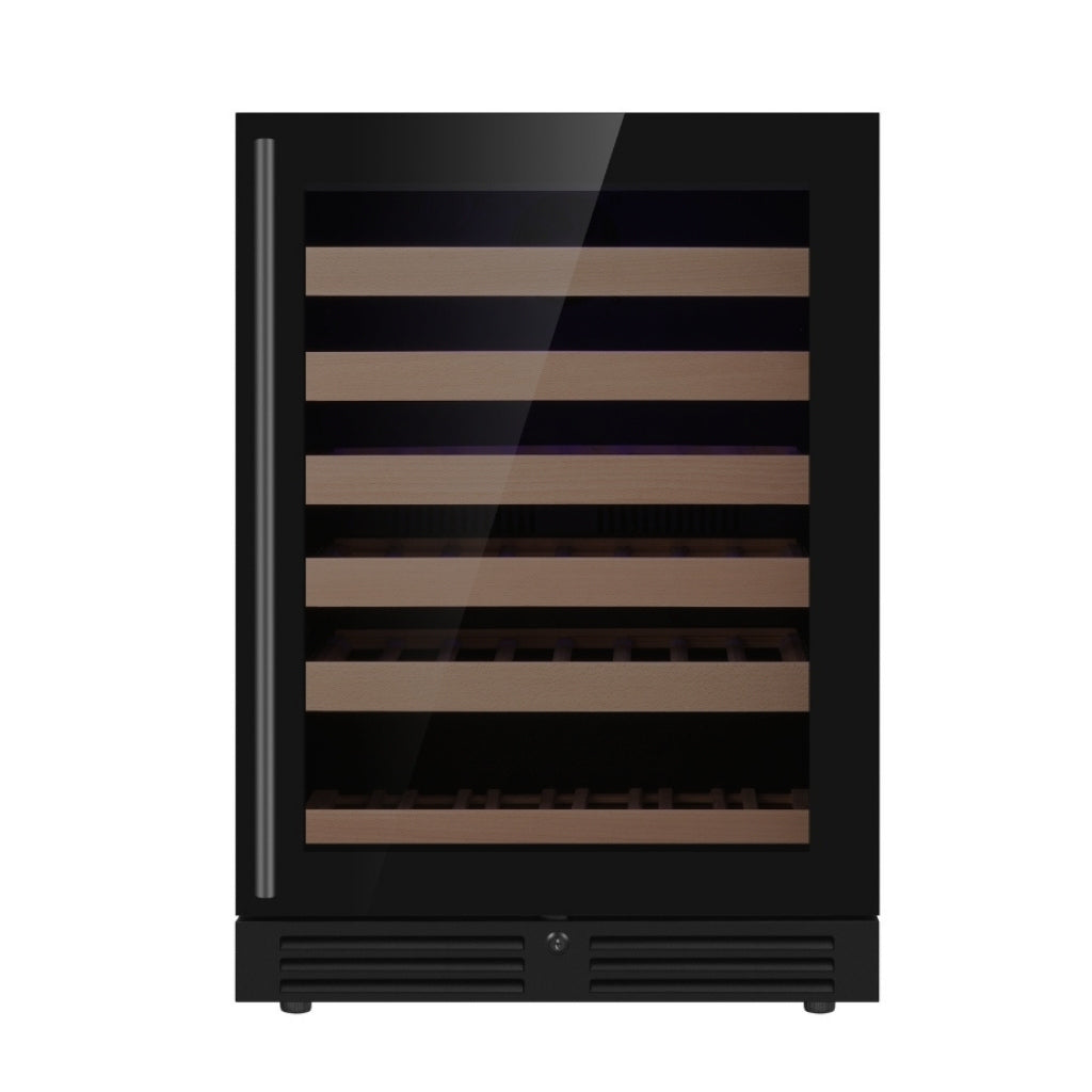 Kings Bottle 24 Inch 46 Bottle Under Counter LOW-E Glass Door Single Zone Wine Cooler KBU145WX-FG