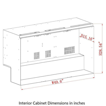 53 Inch Solid 3-Door Outdoor Beverage Drinks Cooler KBU328ASD dimensions