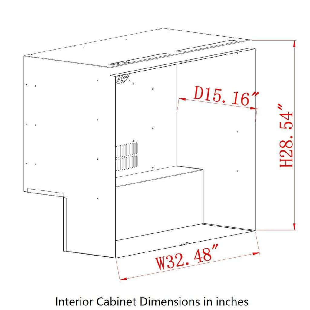 36 Inch Outdoor Beverage Refrigerator 2 Door For Home KBU56ASD size diagram