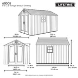 Lifetime 8 Ft. X 12.5 Ft. Outdoor Storage Shed – 60305