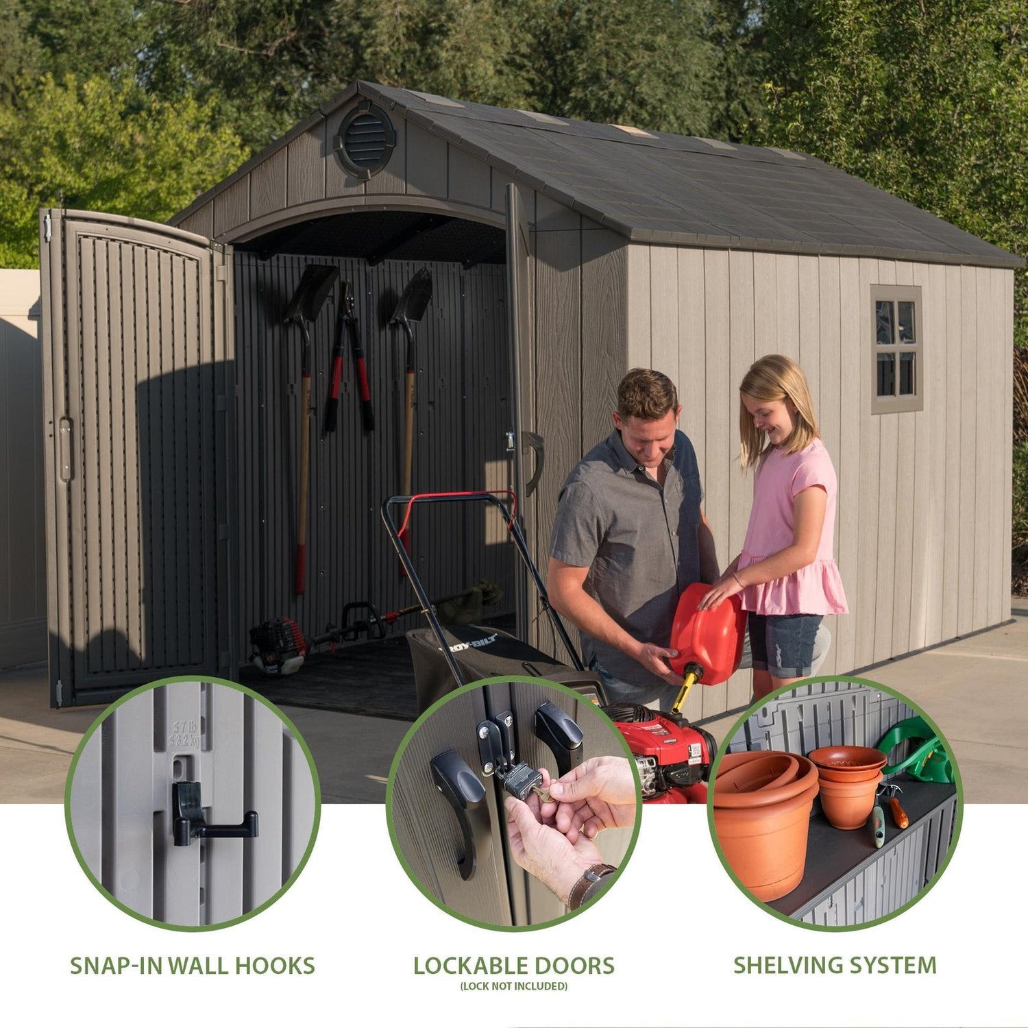 Lifetime 8 Ft. X 12.5 Ft. Outdoor Storage Shed – 60305