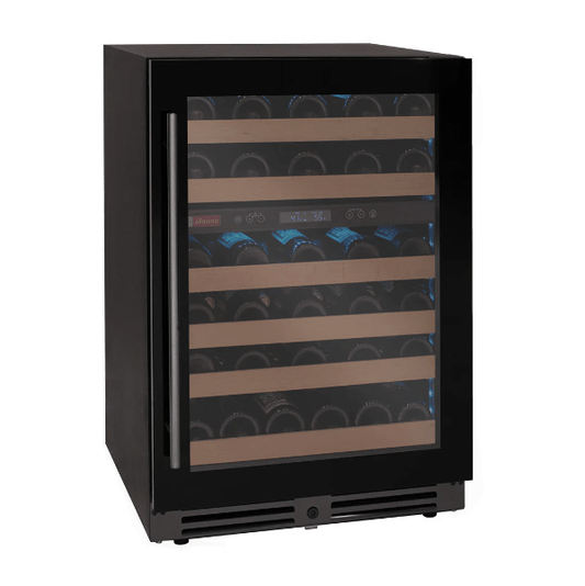 Allavino Reserva Series 50 Bottle Dual Zone Undercounter Wine Cooler Refrigerator with Black Glass Door BDW5034D-2BGR