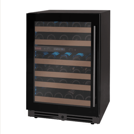 Allavino Reserva Series 50 Bottle Dual Zone Undercounter Wine Cooler Refrigerator with Black Glass Door BDW5034D-2BGL